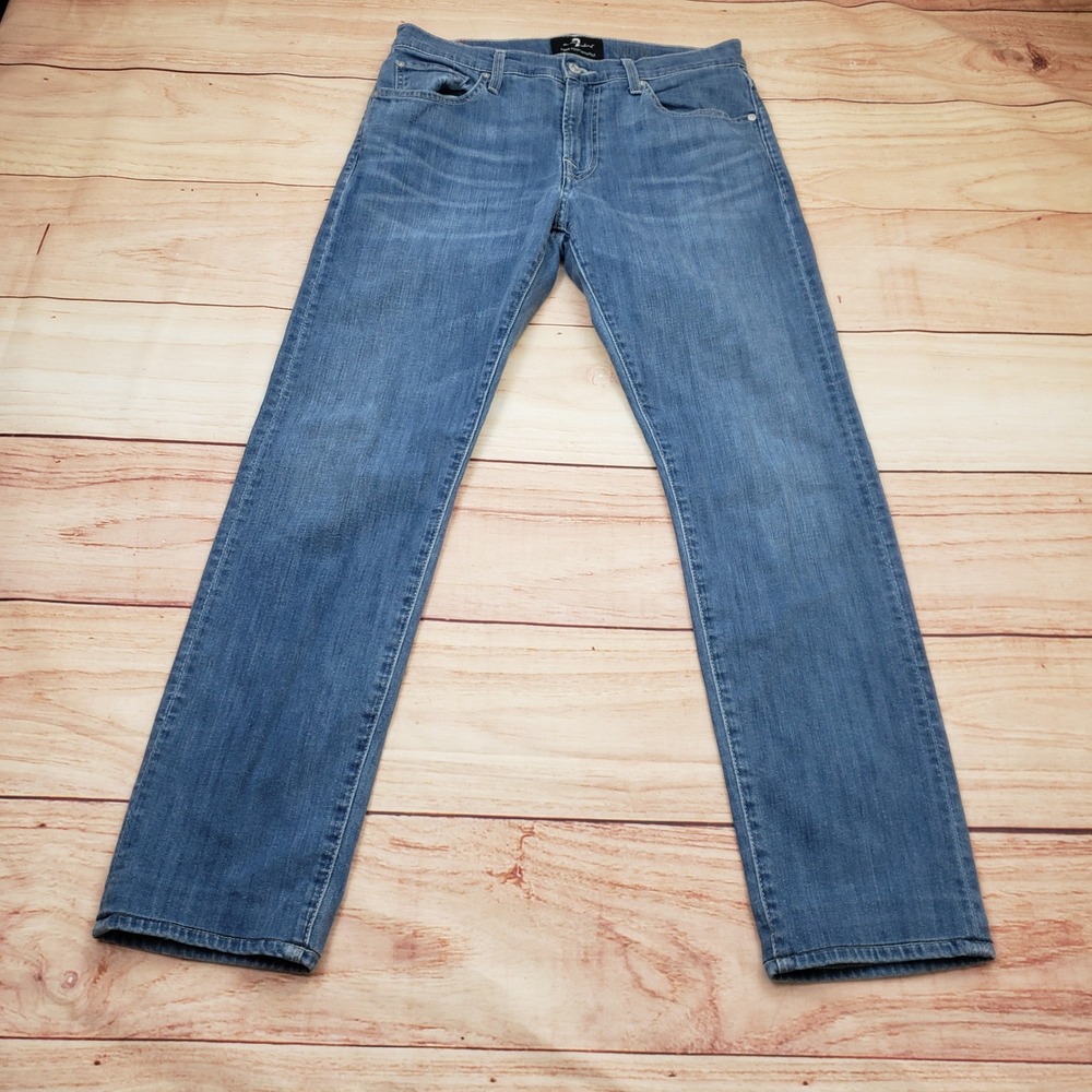 7 For All Mankind Paxtyn Jeans Mens 30 Blue Luxe Performance Skinny Medium Wash‎